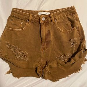 Tan Mustard Seed shorts